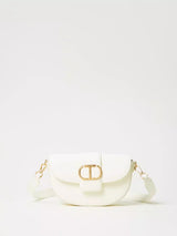 Twinset Borsa mezza luna a tracolla Amie in pelle Madreperla