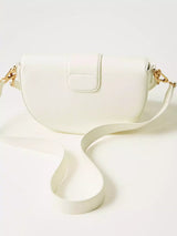 Twinset Borsa mezza luna a tracolla Amie in pelle Madreperla