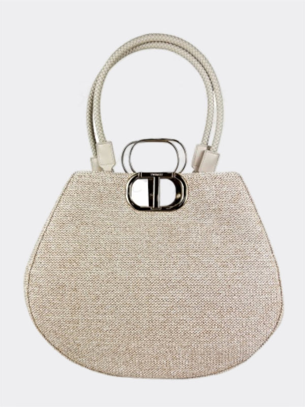 Twinset Borsa Lila grande in paglia intrecciata Paglia