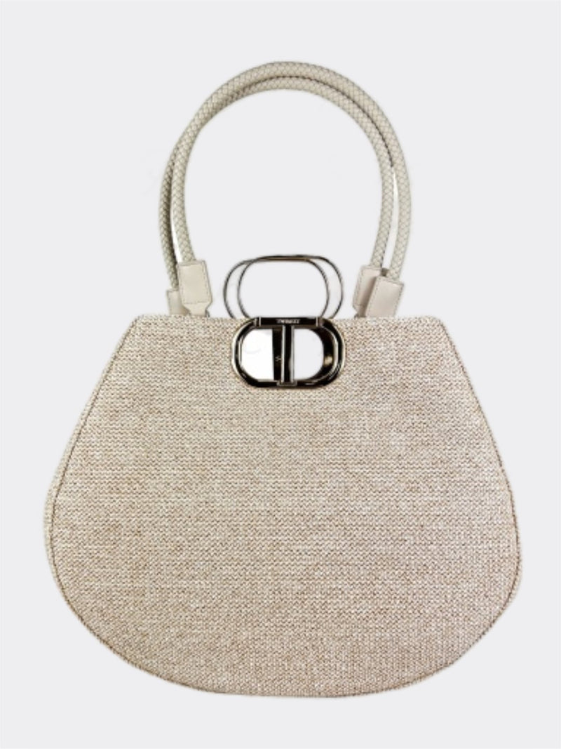 Twinset Borsa Lila grande in paglia intrecciata Paglia