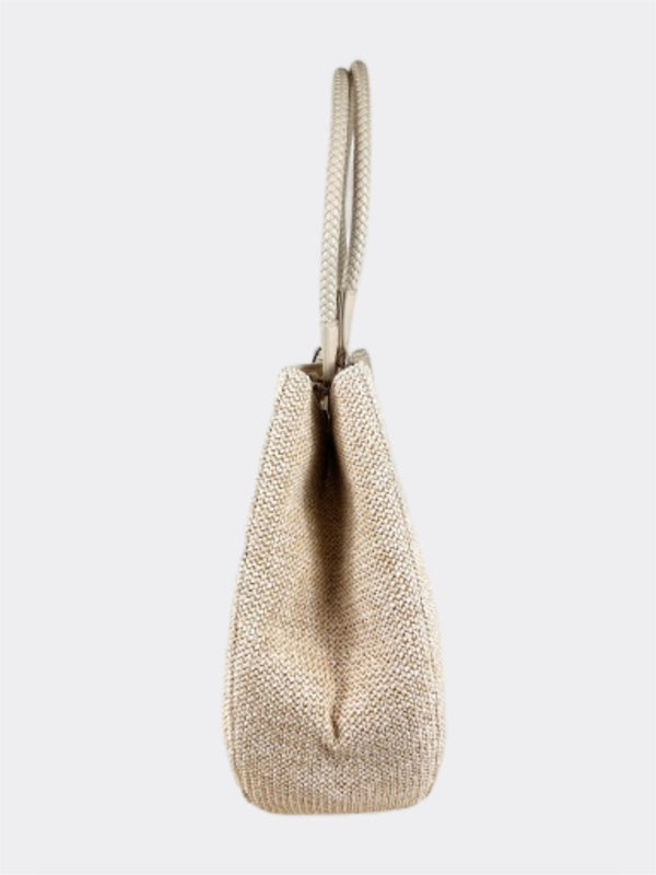 Twinset Borsa Lila grande in paglia intrecciata Paglia