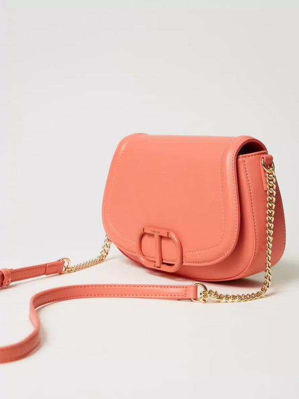 Twinset Borsa a tracolla Brera con apertura Oval T Coralline