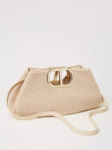 Twinset Borsa a tracolla Lila effetto paglia intrecciata Paglia