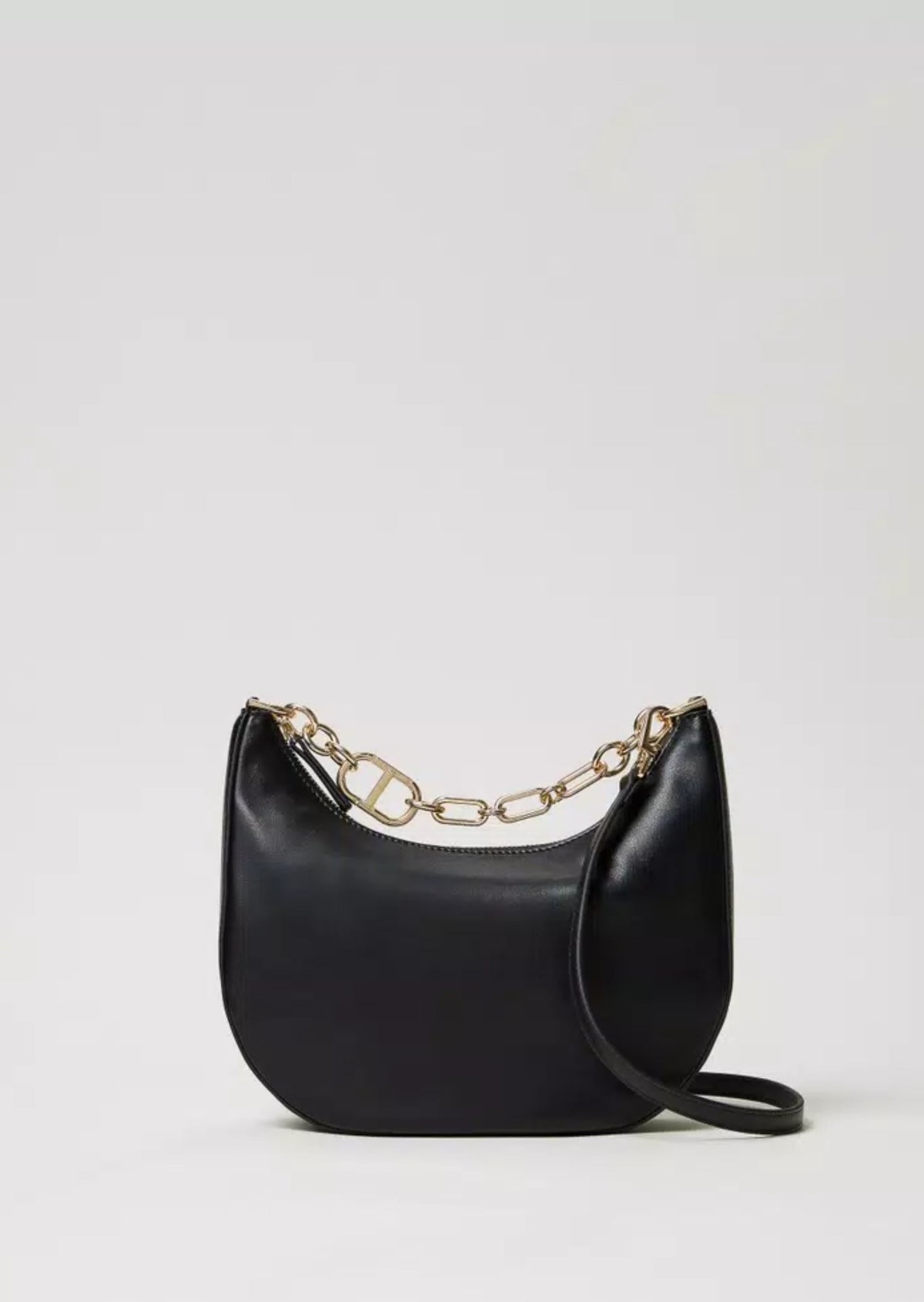 Twinset Borsa ‘Croissant’ con catena Oval T Nero