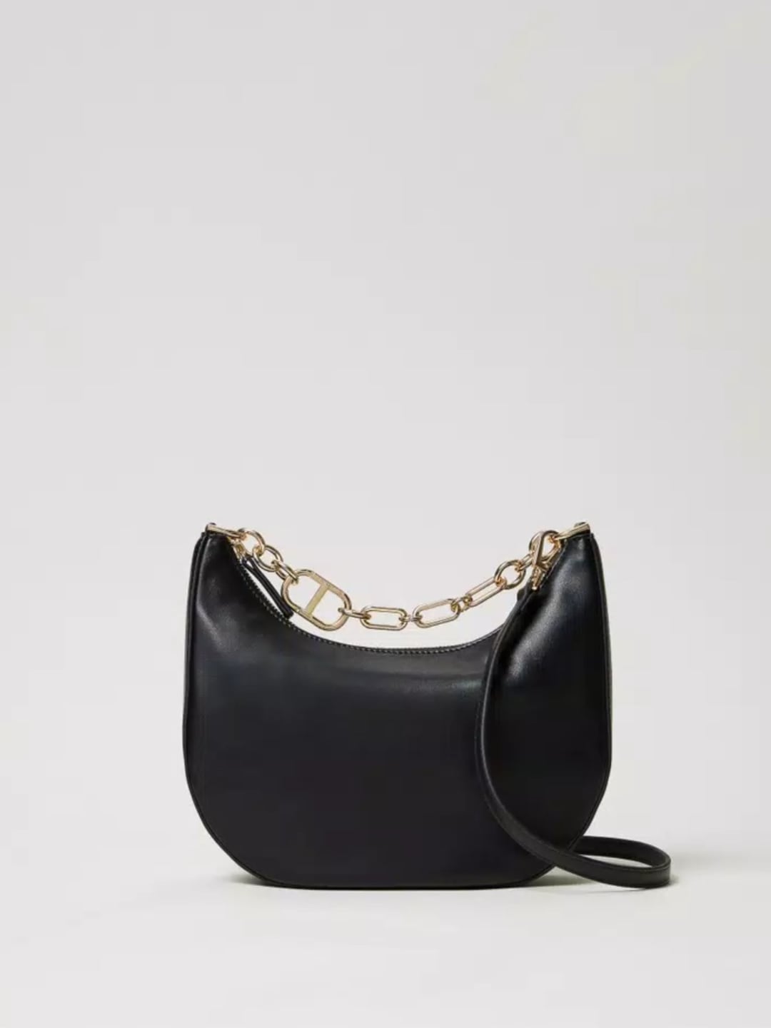 Twinset Borsa ‘Croissant’ con catena Oval T Nero
