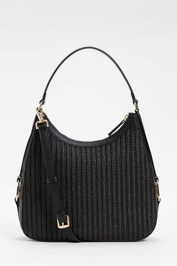 Twinset Borsa hobo Grace Paglia Nero