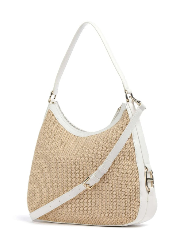 Twinset Borsa hobo Grace Paglia Bianco Ottico