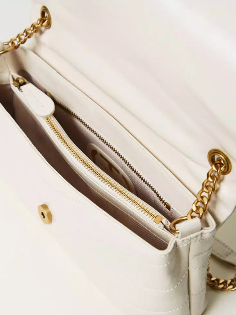 Twinset Borsa a tracolla Madison in pelle Madreperla