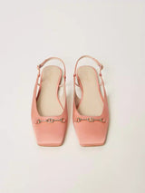 Twinset Ballerine sling back in raso Salmone