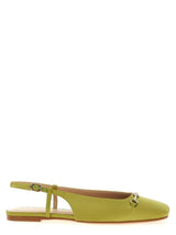 Twinset Ballerine sling back in raso Avocado Oil