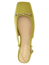 Twinset Ballerine sling back in raso Avocado Oil