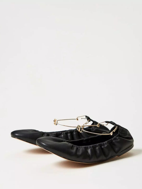 Twinset Ballerine con cinturino Nero