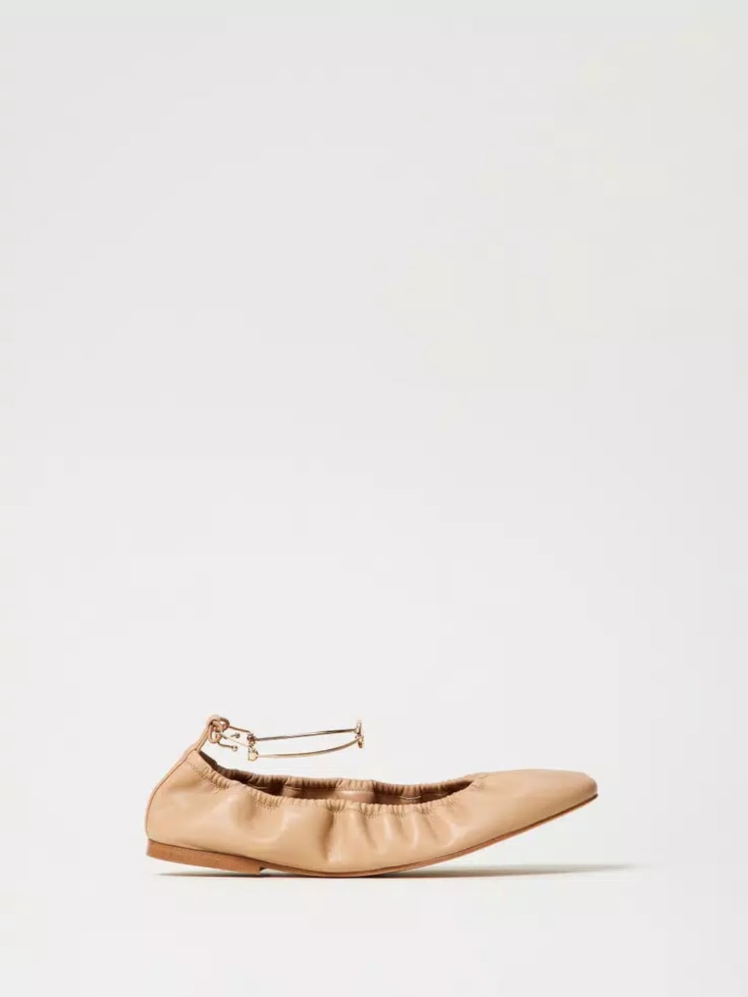 Twinset Ballerine con cinturino Camel