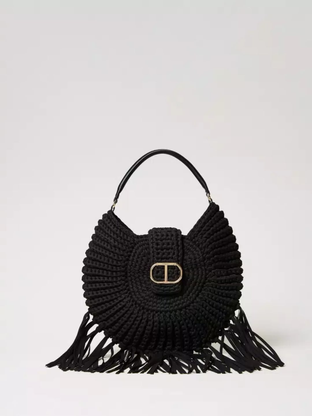 Twinset Borsa hobo La Coquillette crochet Nero