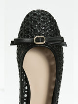 Twinset Ballerine con intrecci e fiocco Nero