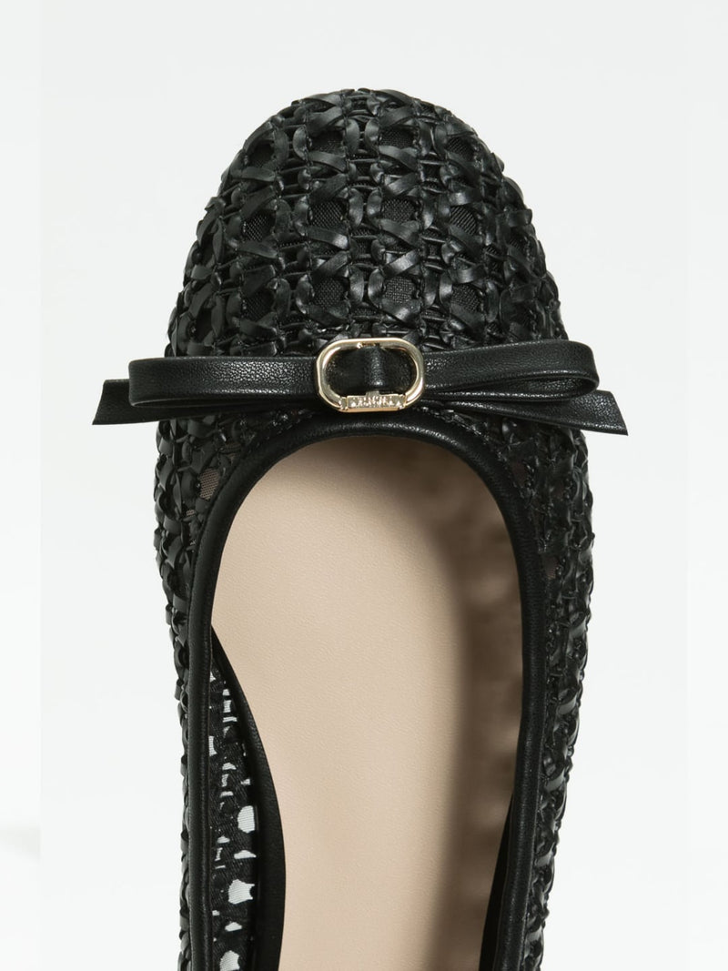 Twinset Ballerine con intrecci e fiocco Nero
