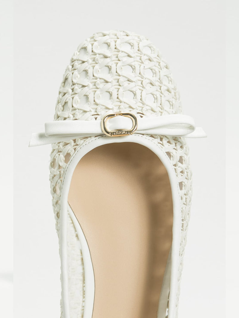 Twinset Ballerine con intrecci e fiocco Neve