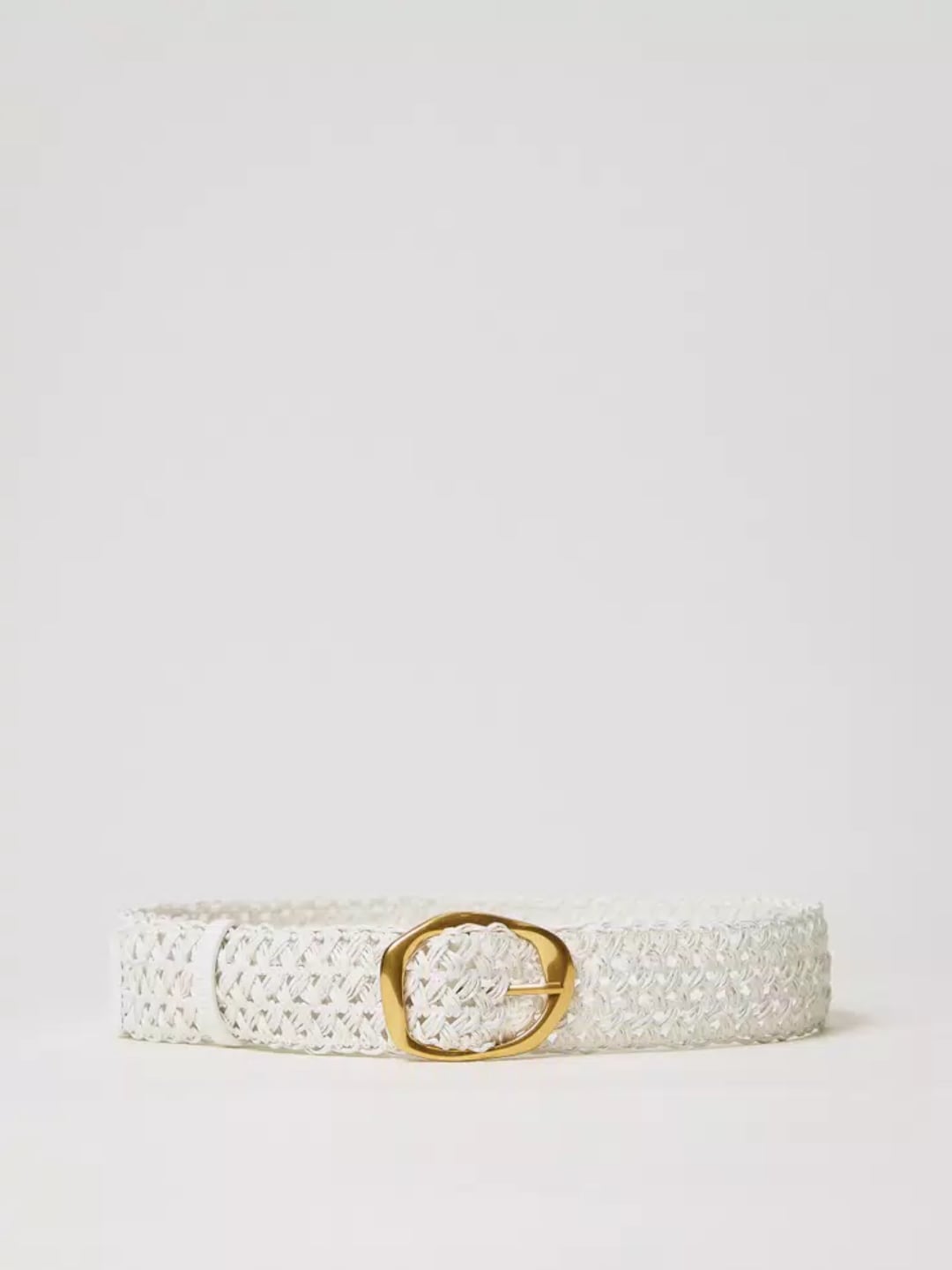 Twinset Cintura in pelle intrecciata Neve