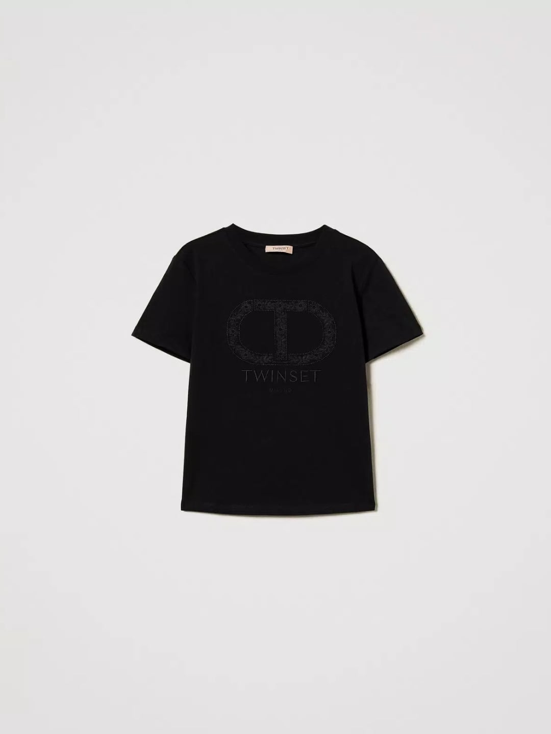 Twinset T-shirt con Oval T ricamato Nero