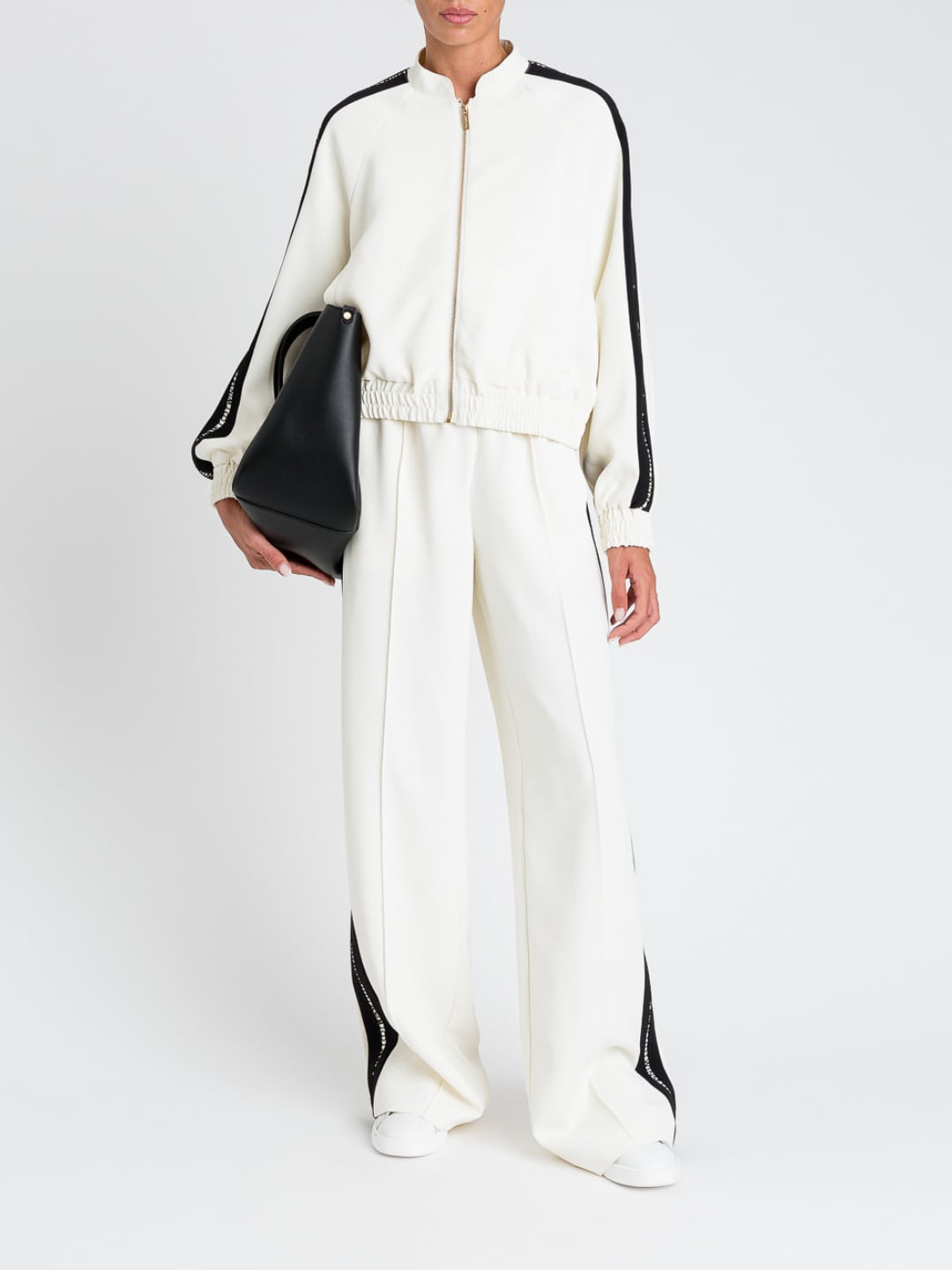 Twinset Bomber in tessuto tecnico con logo Neve