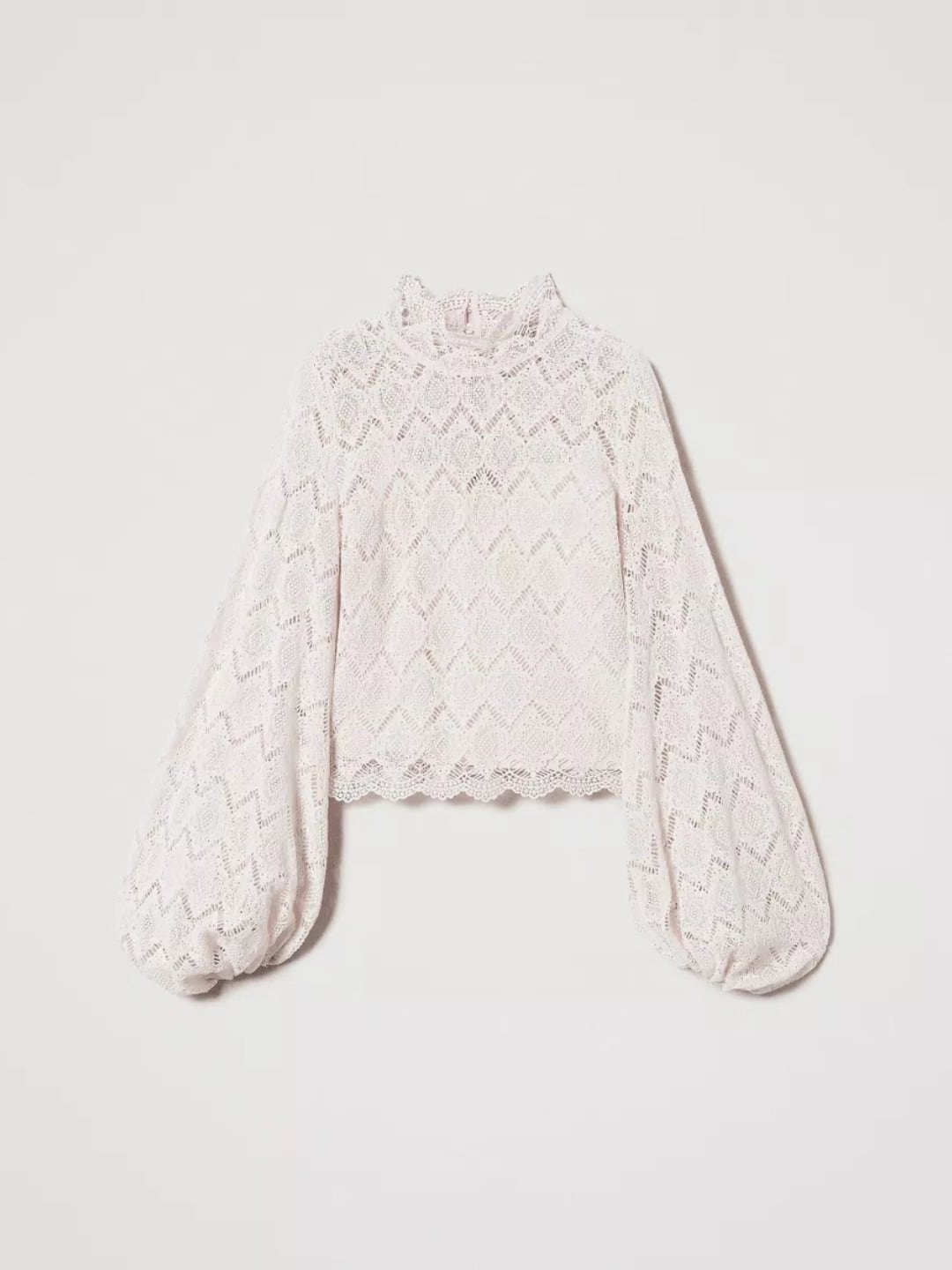 Twinset Blusa in pizzo macramè Delicate Beige