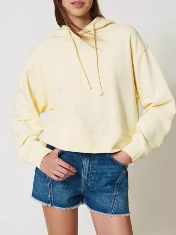 Twinset Felpa corta con Oval T floreale ricamato Vanilla
