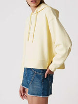 Twinset Felpa corta con Oval T floreale ricamato Vanilla