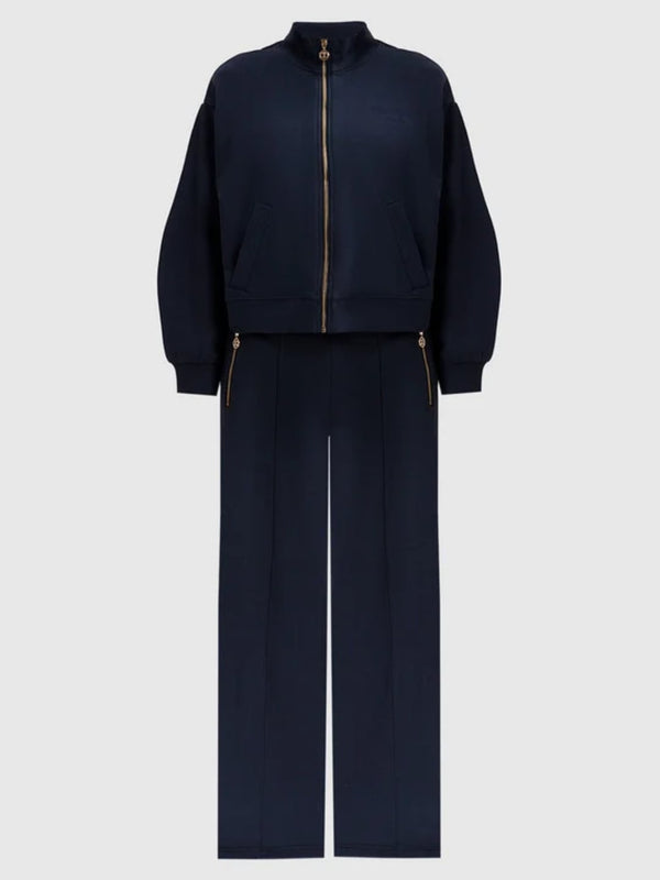 Twinset Completo tuta con logo ricamato Blue Night