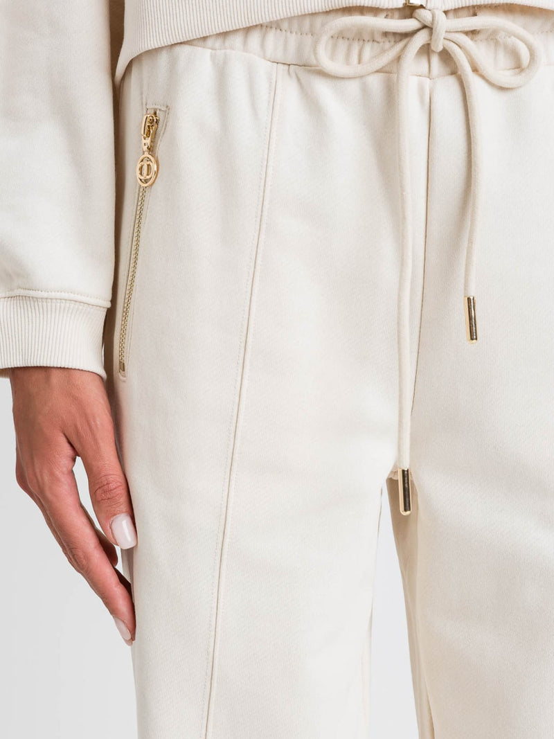 Twinset Completo tuta con logo ricamato Delicate Beige