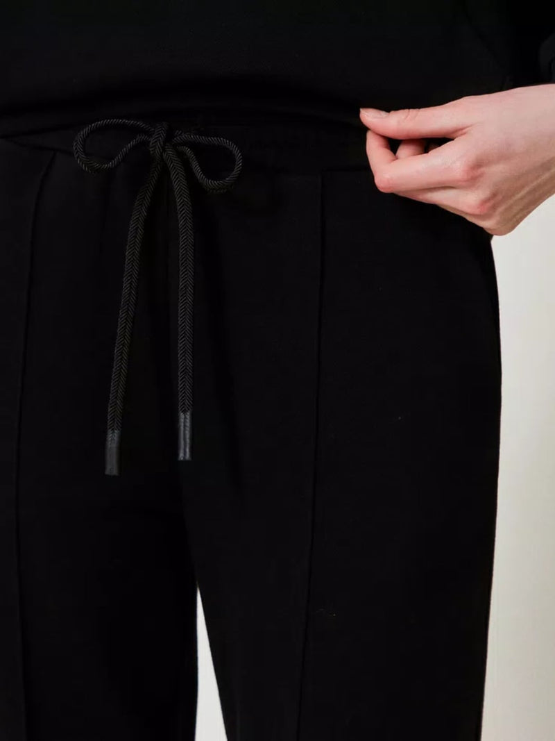 Twinset Pantaloni joggers in felpa Nero