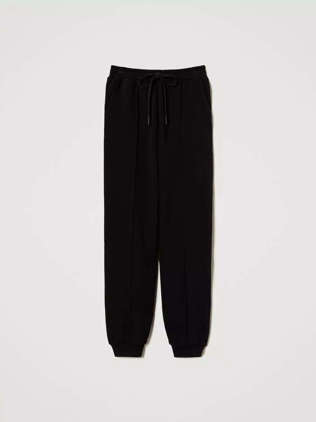 Twinset Pantaloni joggers in felpa Nero