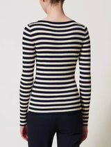 Twinset Maglia a righe con maniche lunghe Neve - Blue Night