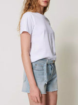 Twinset T-shirt con logo Oval T di strass Bianco