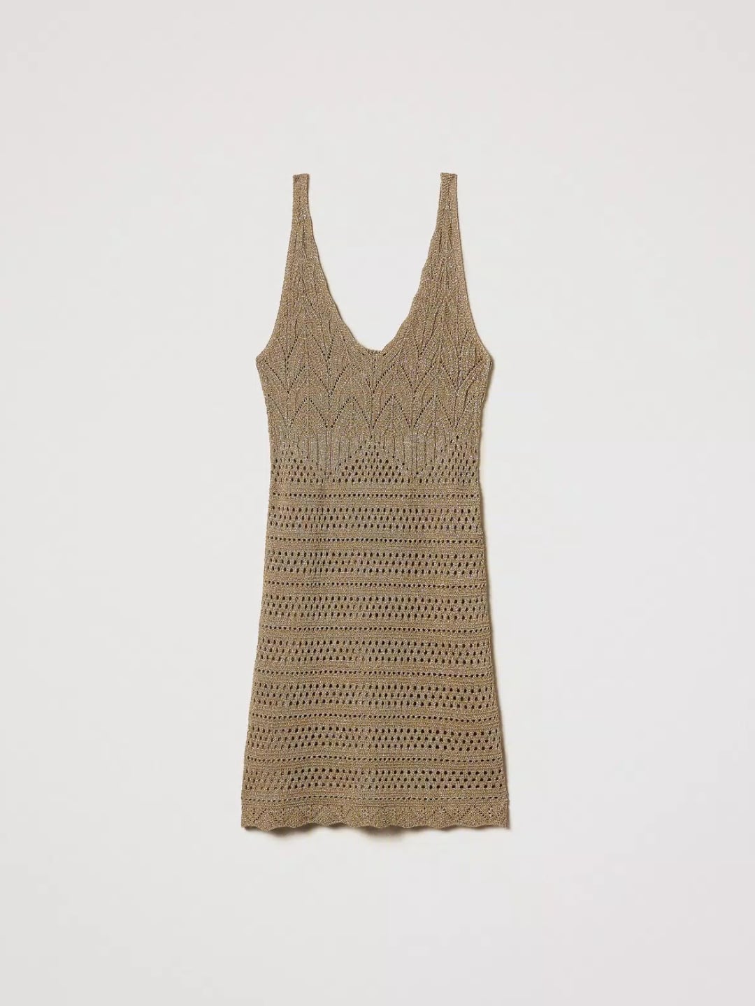 Twinset Mini abito in Lurex Oro