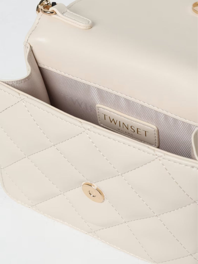 Twinset Borsa a tracolla Audrey piccola trapuntata Madreperla