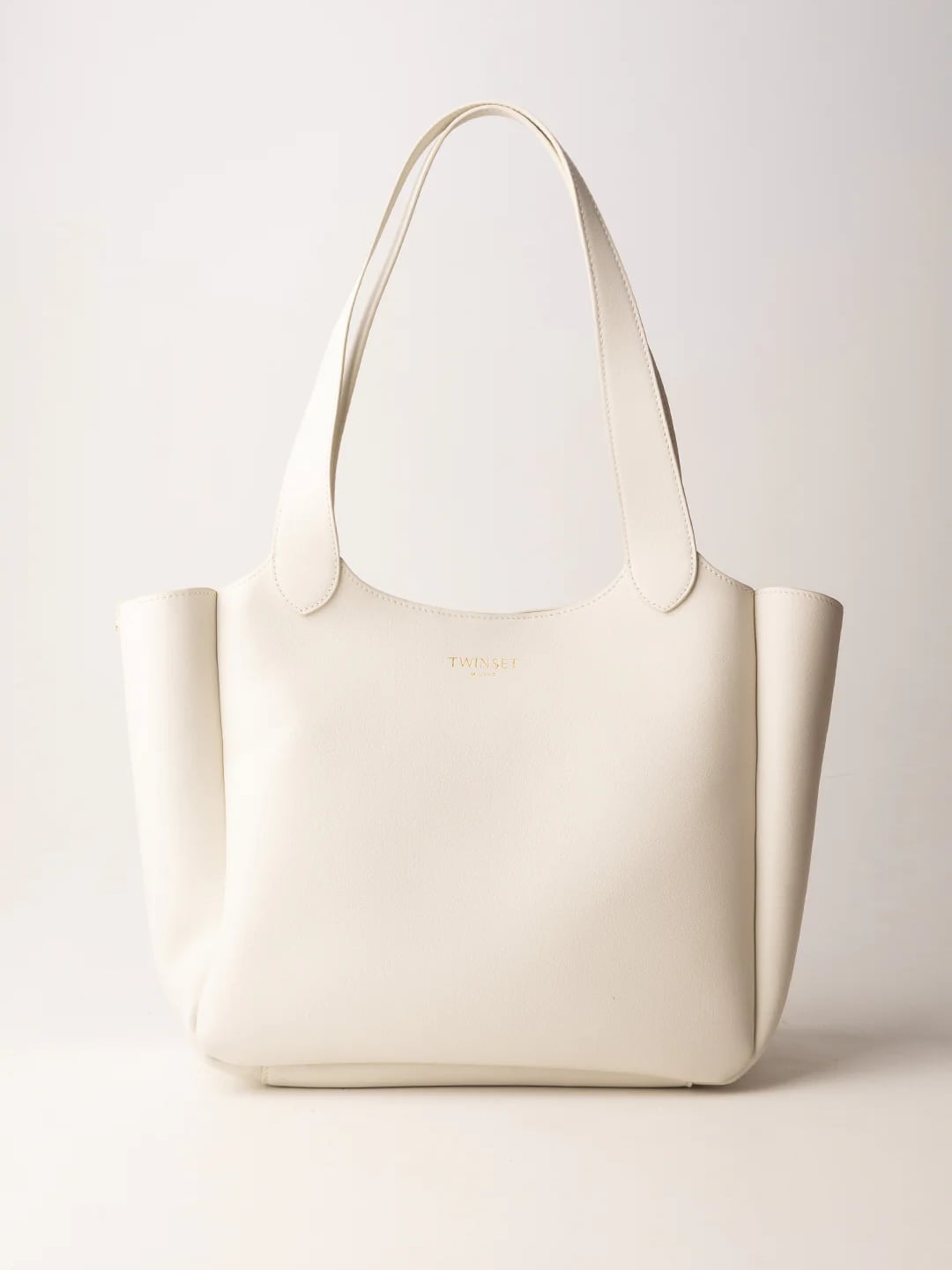 Twinset Borsa shopper Forever in pelle Madreperla