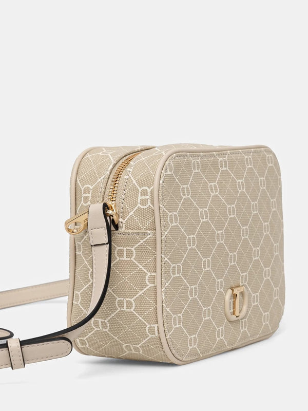 Twinset Camera Bag in tessuto Neve Beige
