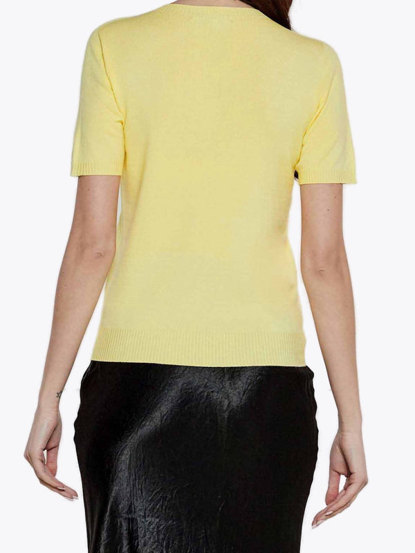 Twinset Maglia lupetto con logo Oval T Vanilla