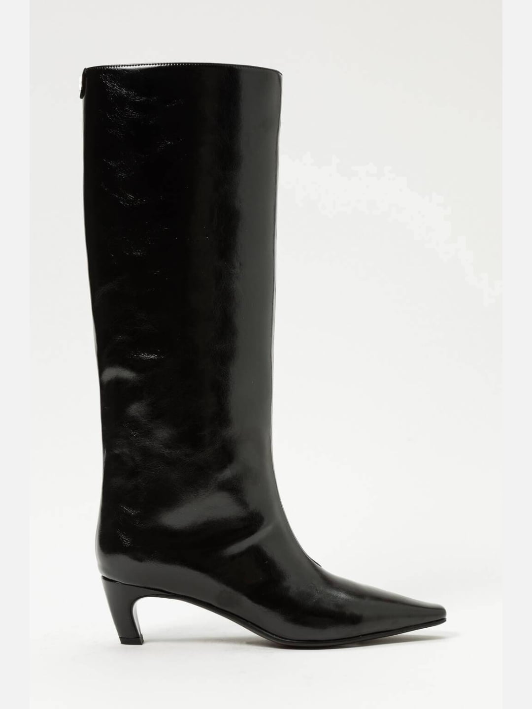 Twinset Stivali alti a punta in vernice Nero