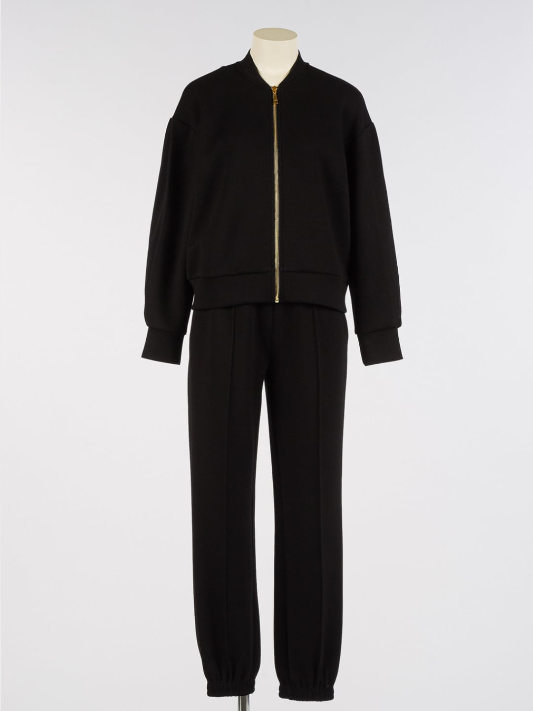 Twinset Completo Tuta Felpa da Donna con Felpa zip e Pantaloni Jogger Nero