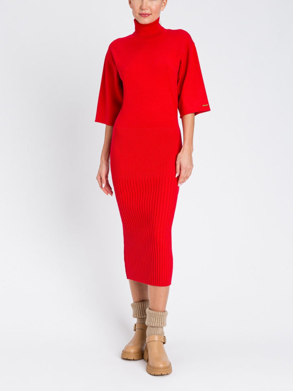 Twinset Abito in maglia Rosso "Red Carpet"
