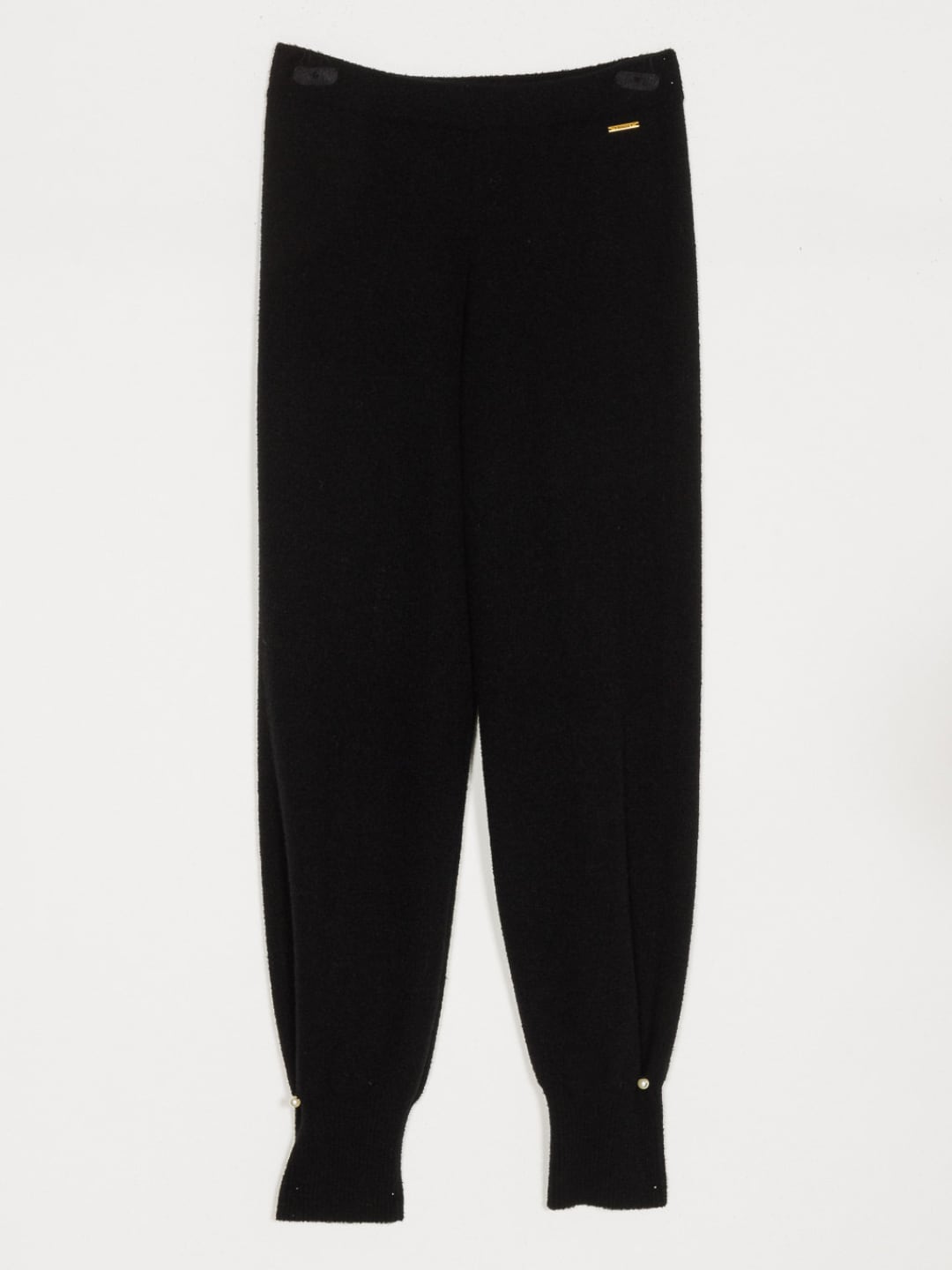 Twinset Pantalone in Felpa con Polsini Nero