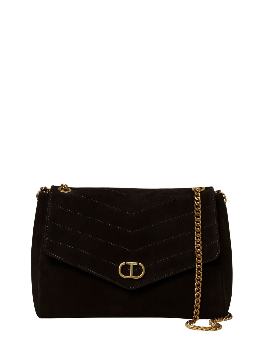 Twinset Borsa a tracolla 'Dreamy' in pelle reversibile Nero