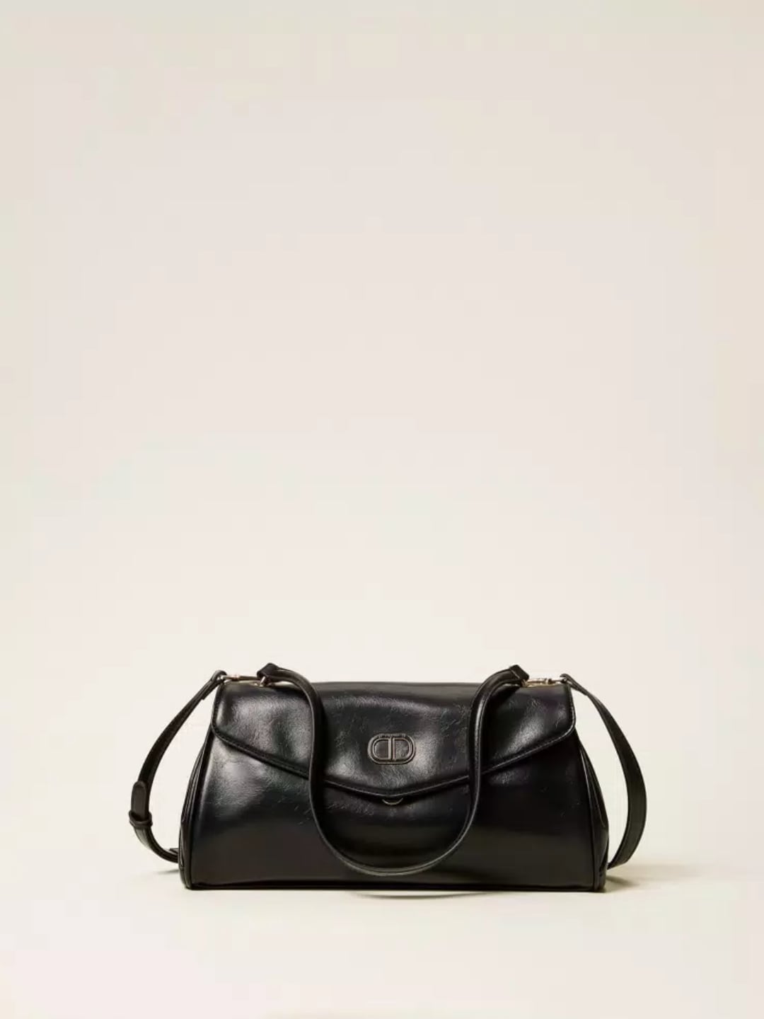 Twinset Borsa top handle con Oval T Nero