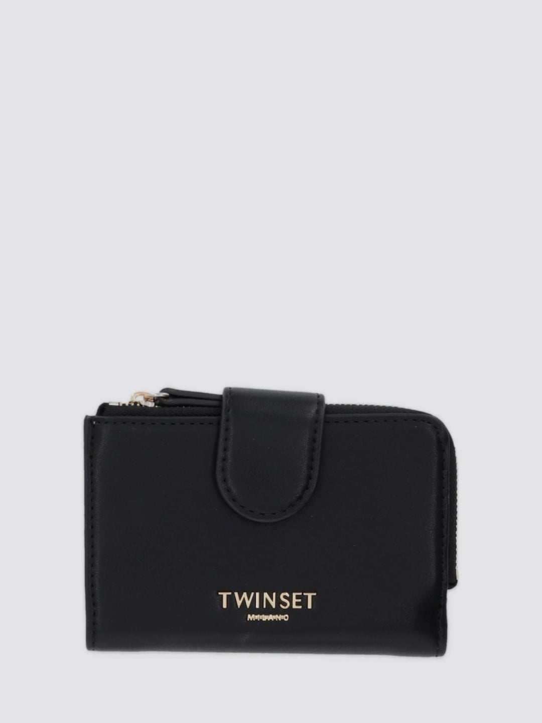 Twinset Portafoglio medio con logo e cinturino Nero