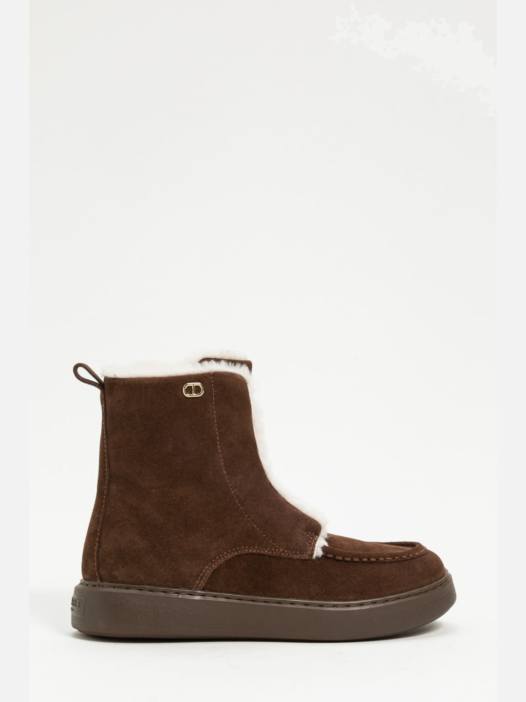 Twinset Stivaletto in camoscio Coffee