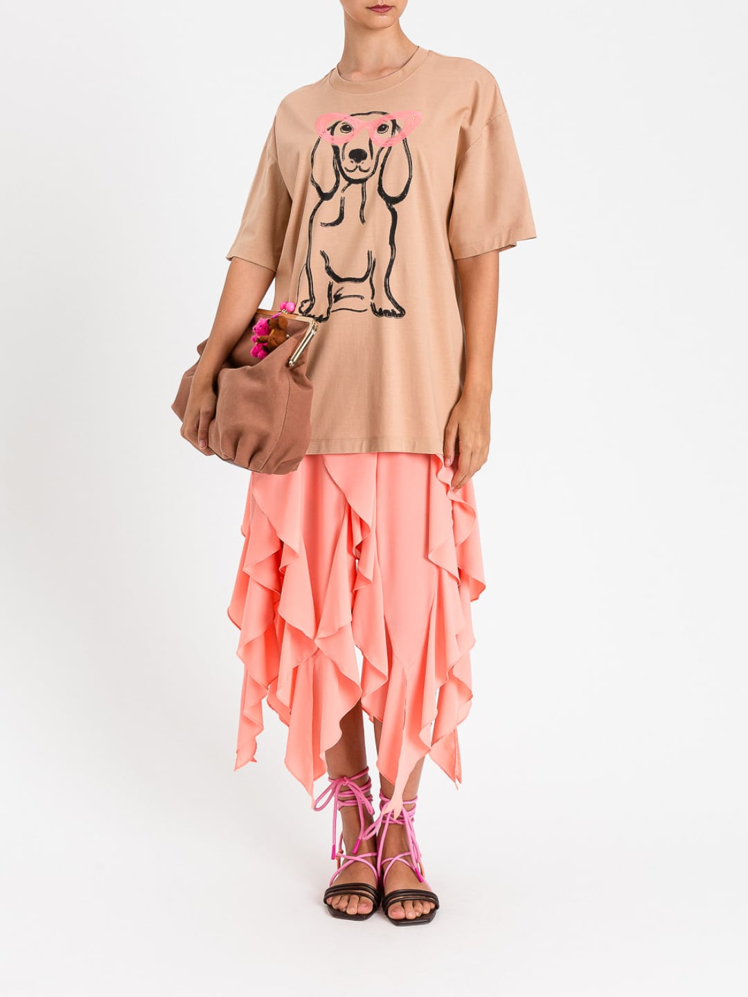Twinset T-shirt Bassotto Beige Nude