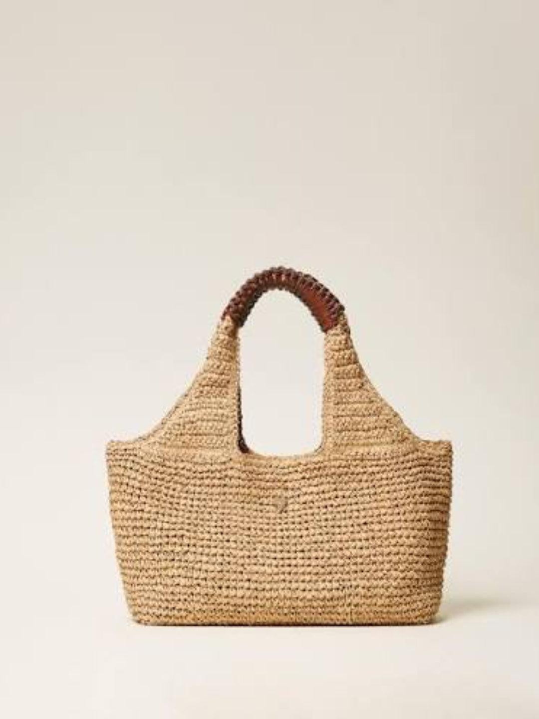 Twinset Borsa Hobo In Rafia Paglia