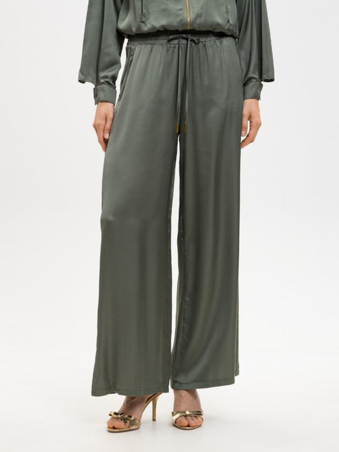 Twinset Pantaloni in viscosa Verde