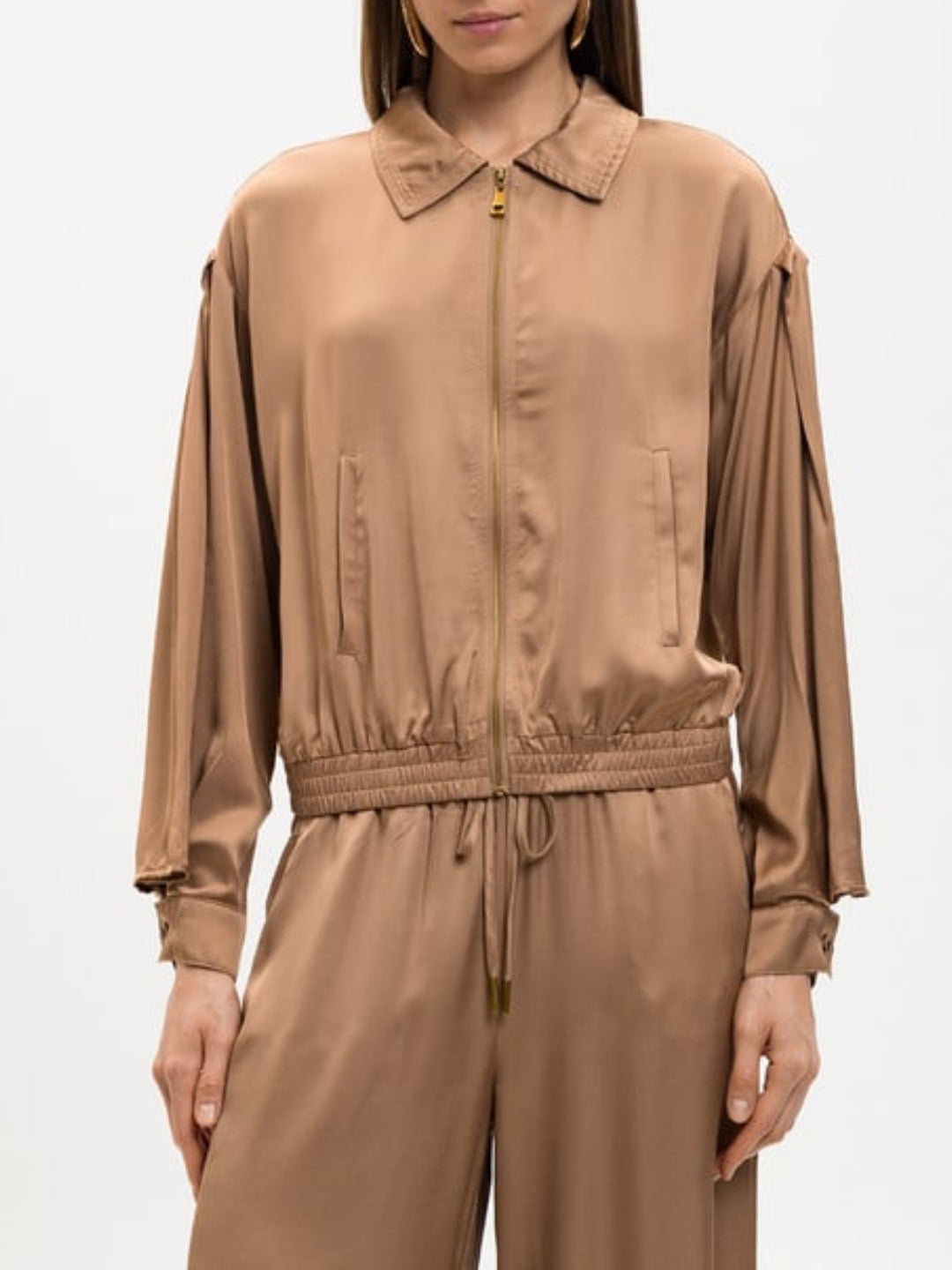 Twinset Giacca Blusa in viscosa Marrone